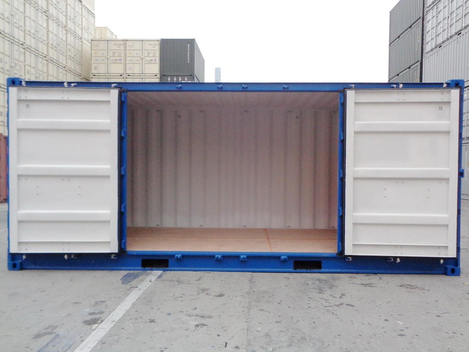 20ft High Cube One-Trip Open Side Container — Blue — New