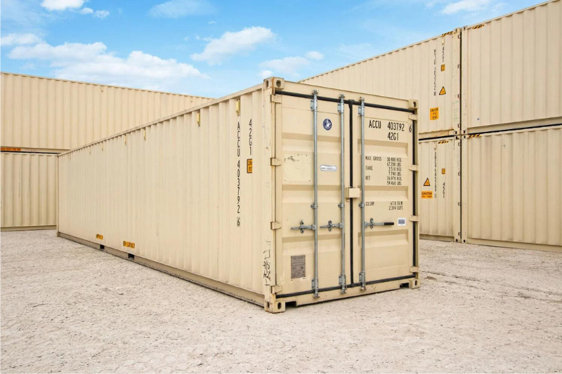 40ft New One-Trip Standard Shipping Container – Beige