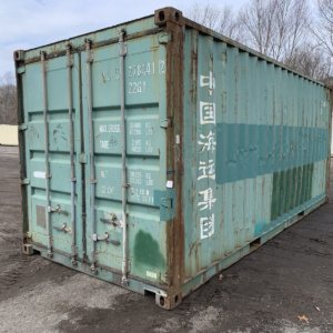 20′ x 8′ x 8.5′ Tall– **AS IS**Door Seals Show Light** Used Shipping / Storage Container – Green
